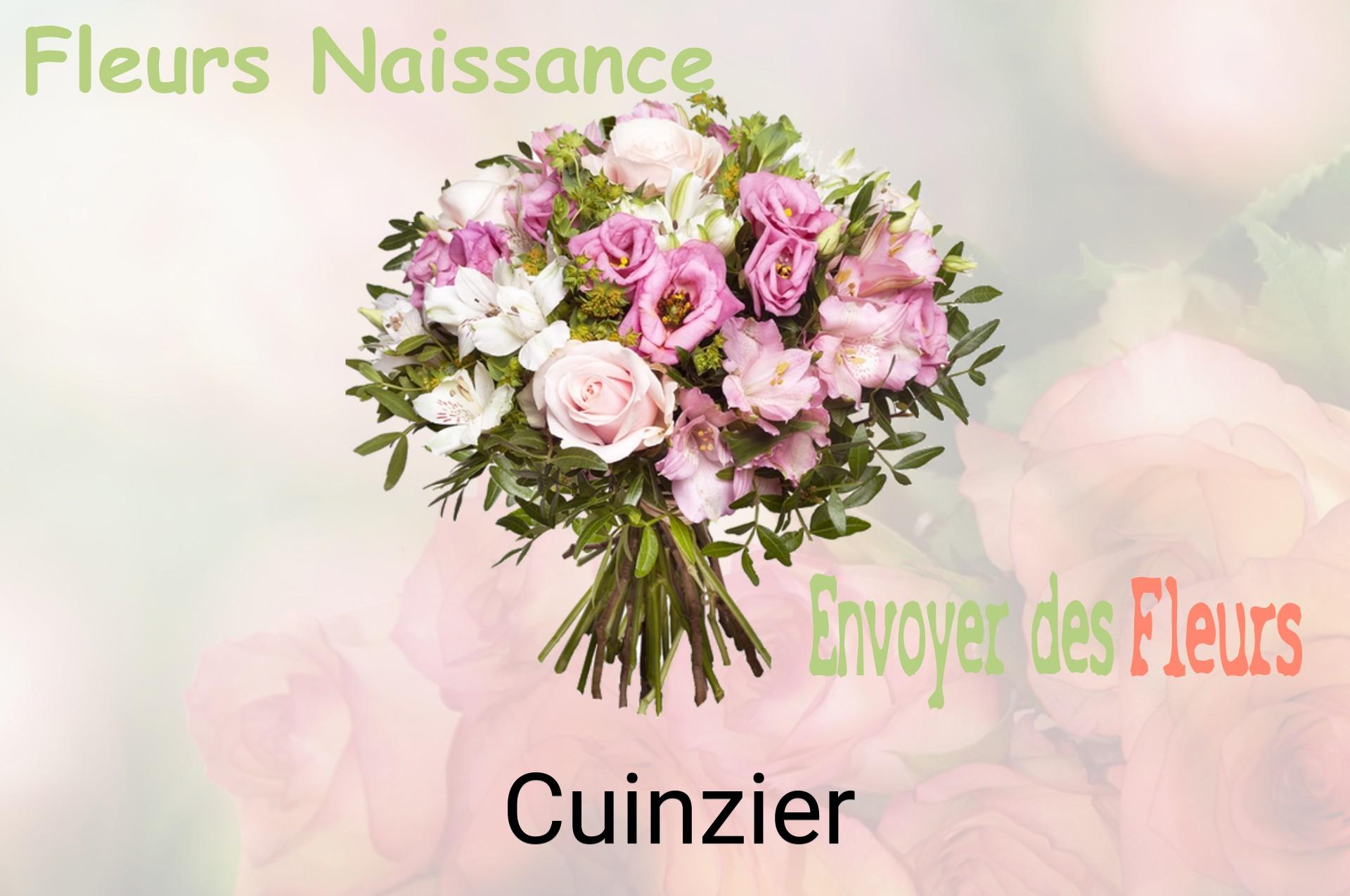 Bouquet de fleurs de naissance livré à Cuinzier